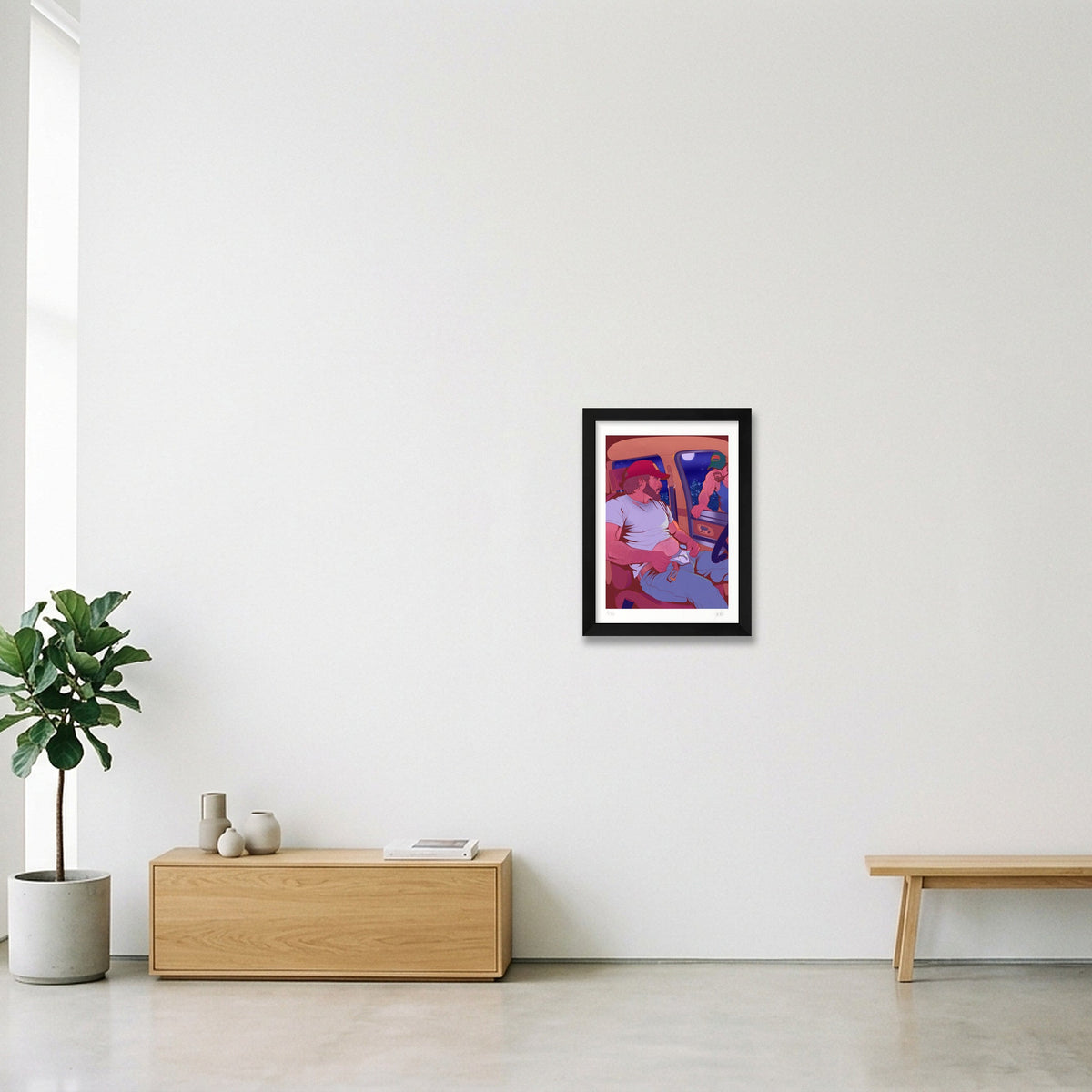 The Visitor — A4 (21×30cm, 8×12") Black Frame