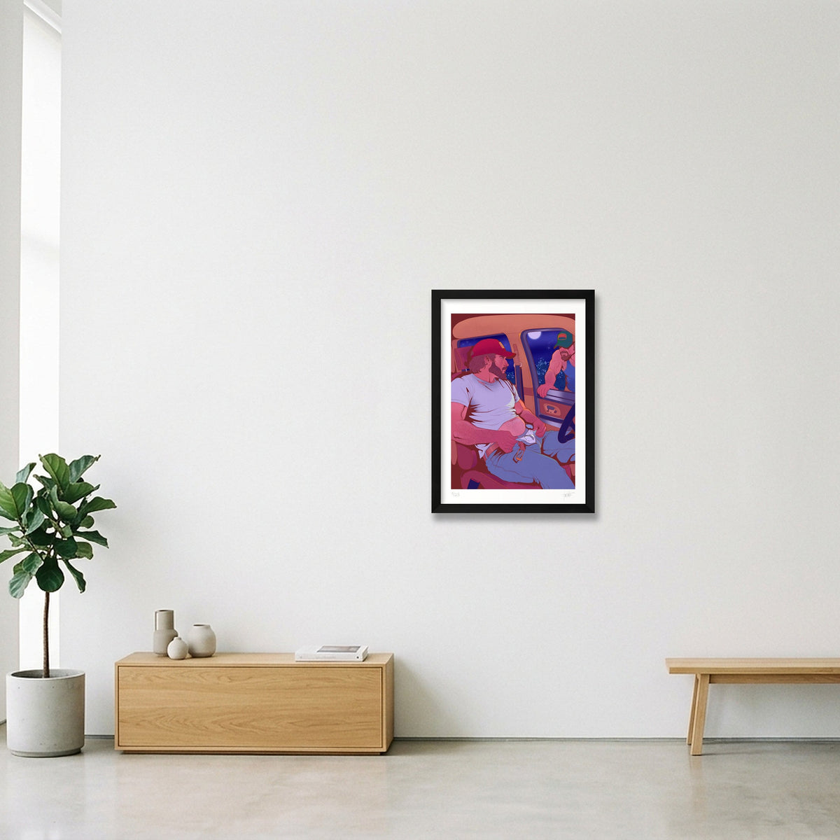 The Visitor — A3 (30×42cm, 12×17") Black Frame