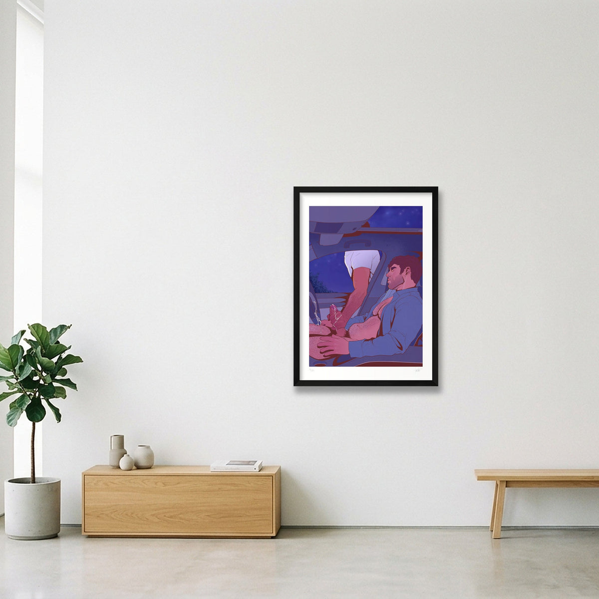 Stick Shift — A2 (42×59cm, 17×23") Black Frame