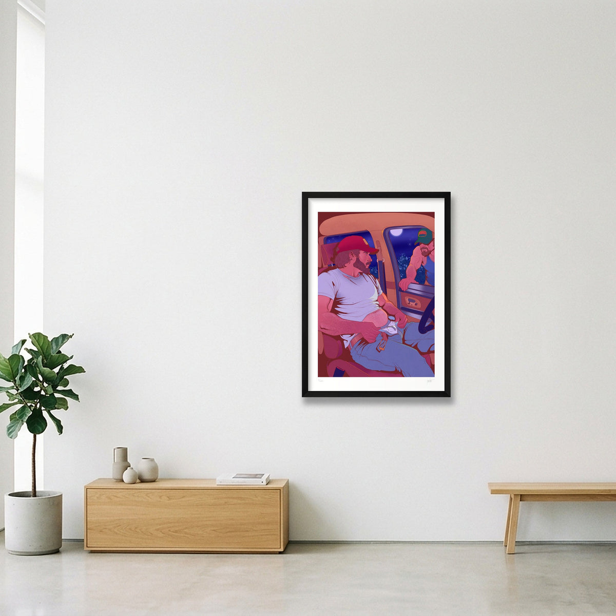 The Visitor — A2 (42×59cm, 17×23") Black Frame